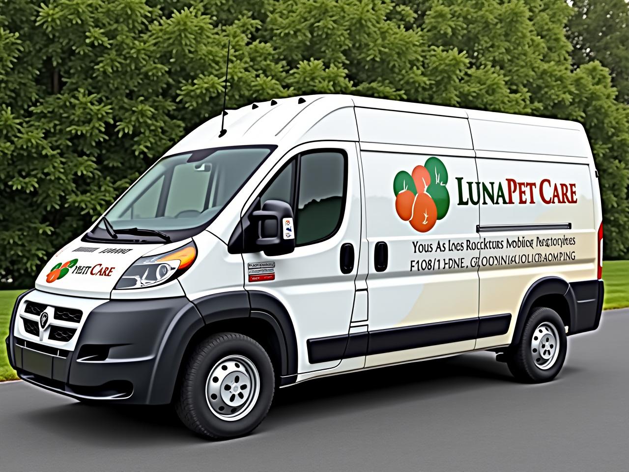 Furgone attrezzato per grooming mobile LunaPet Care